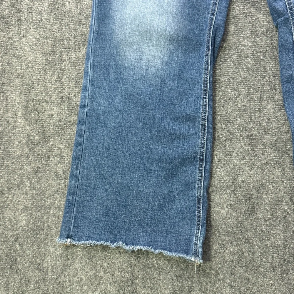 Edgely Womens 22W Short Mid Rise Slim Boot Jeans Raw Hem Stretch Plus Size - Picture 4 of 14